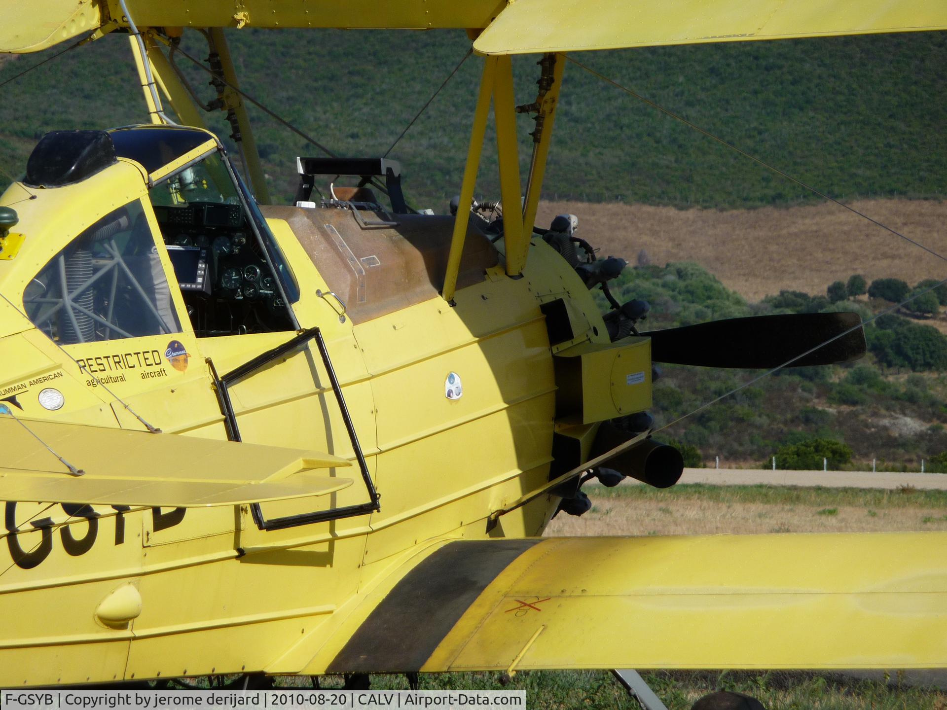 F-GSYB, Grumman G-164B Ag Cat B C/N 740B, Cockpit view