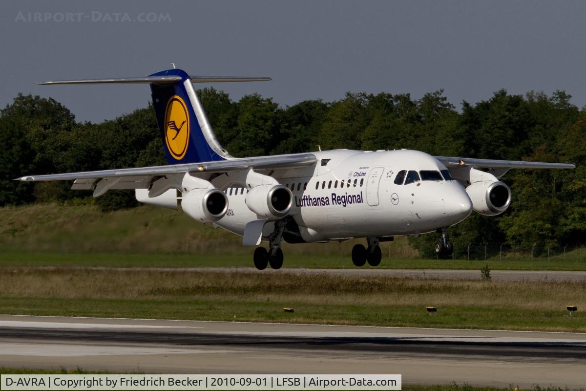D-AVRA, 1994 British Aerospace Avro 146-RJ85 C/N E.2256, short final