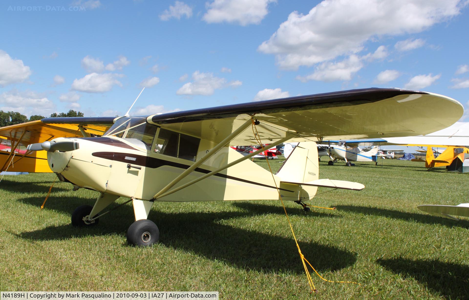 N4189H, 1948 Piper PA-15 Vagabond C/N 15-72, Piper PA-15