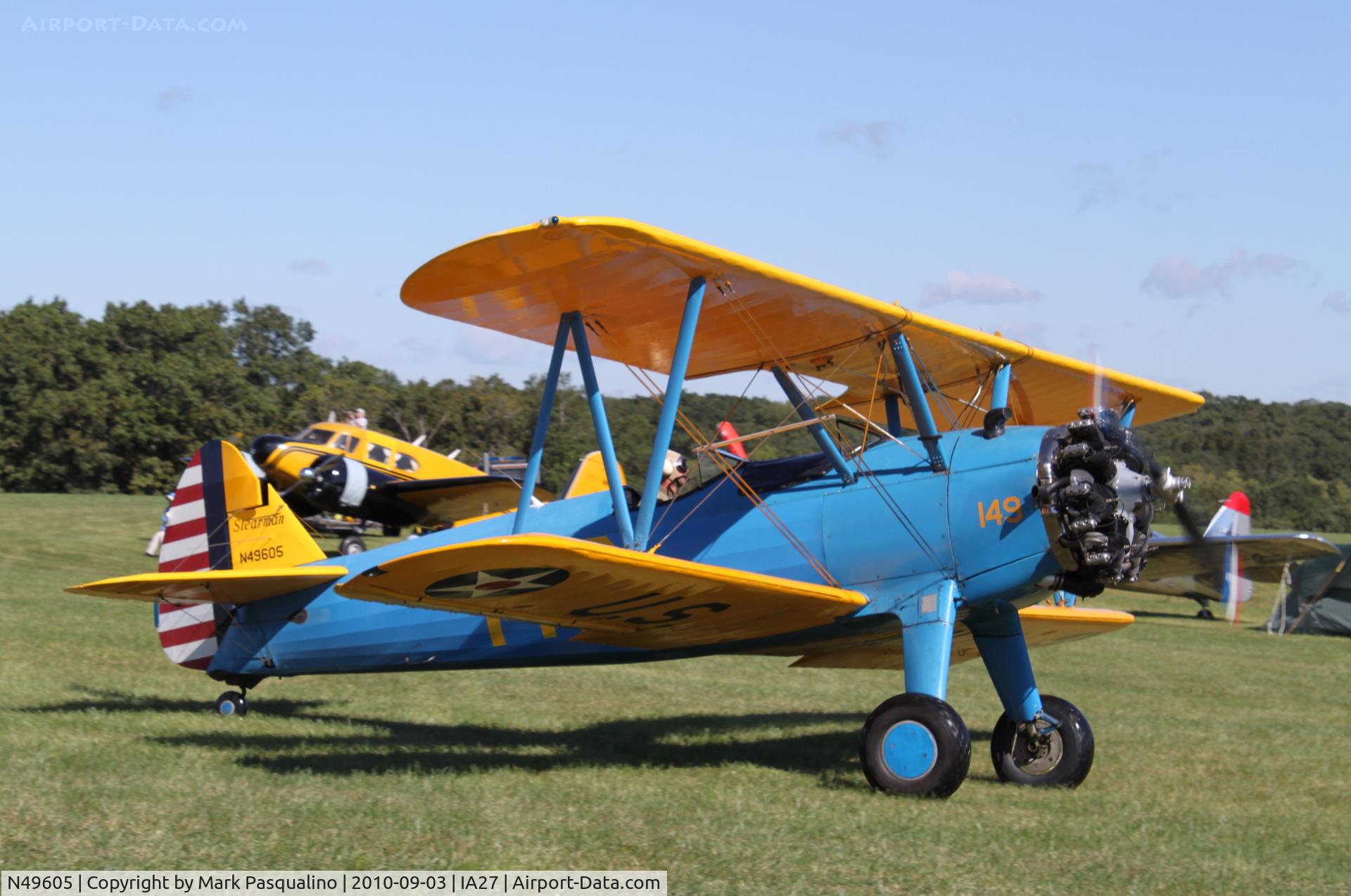 N49605, 1941 Boeing A75N1(PT17) C/N 75-1823, Stearman