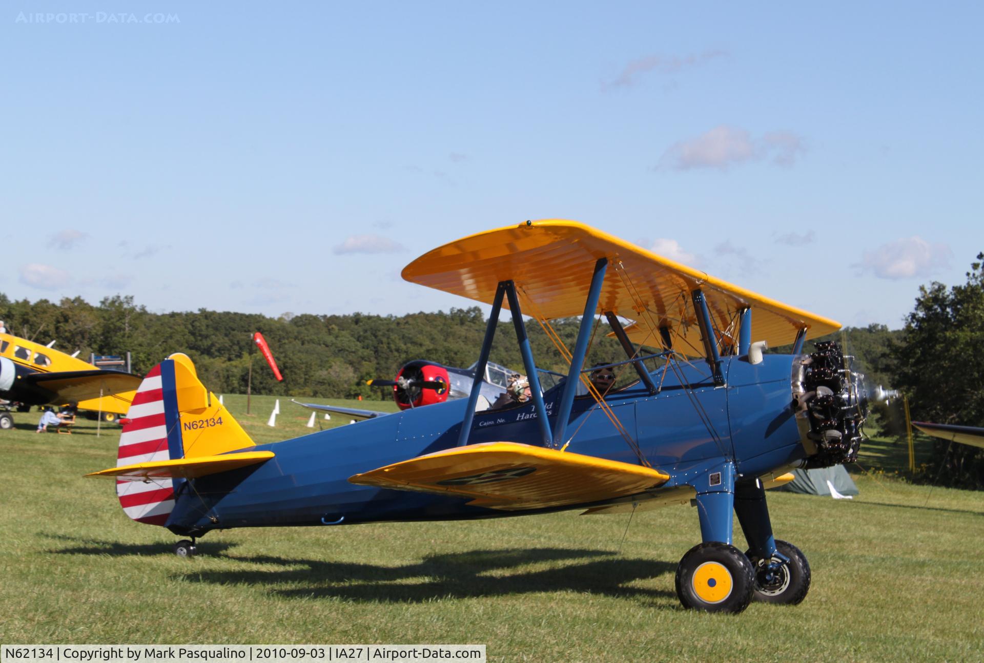 N62134, 1943 Boeing A75N1(PT17) C/N 75-3435, Stearman