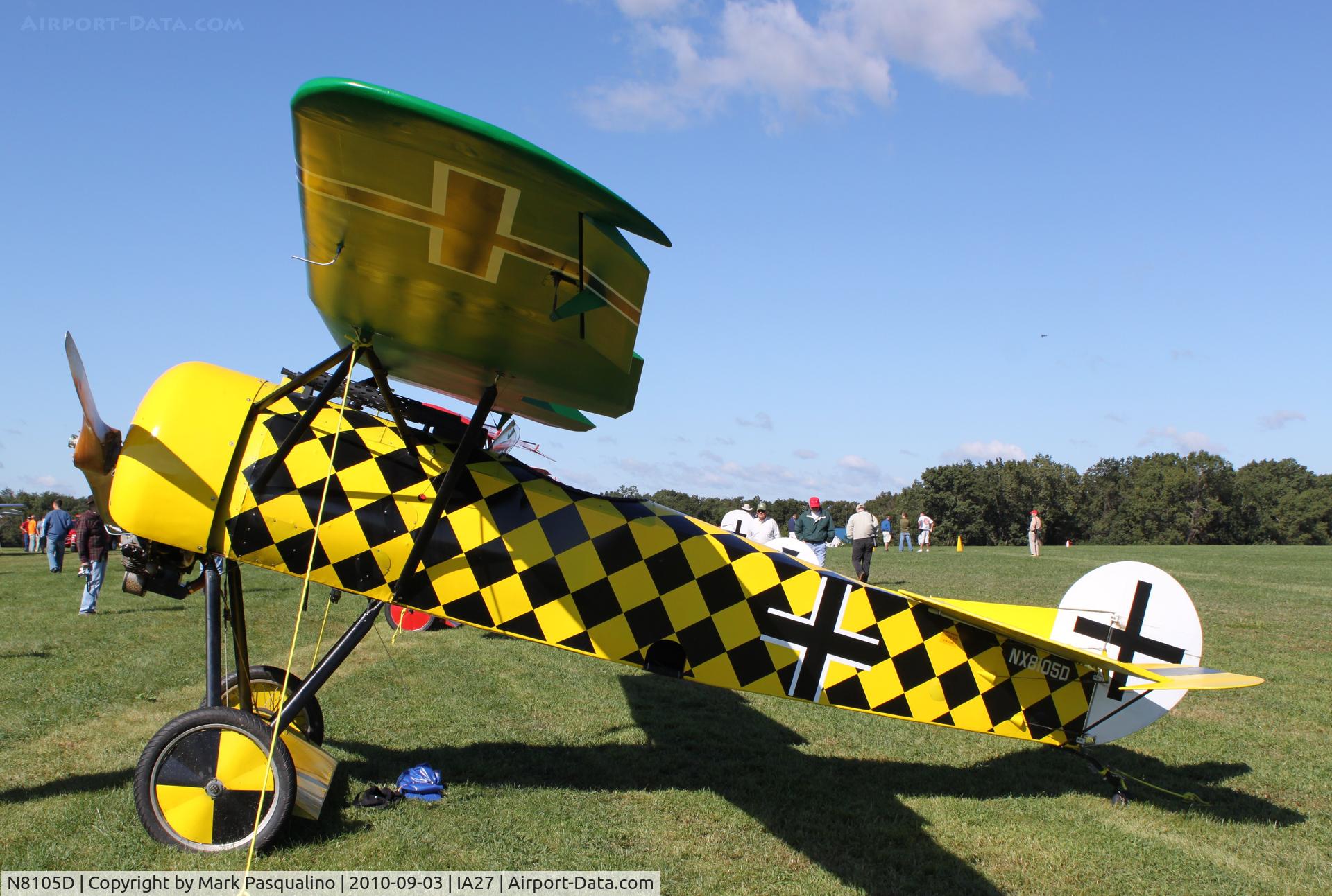N8105D, 2008 Fokker D-VIII Replica C/N 2790, Fokker D-VIII