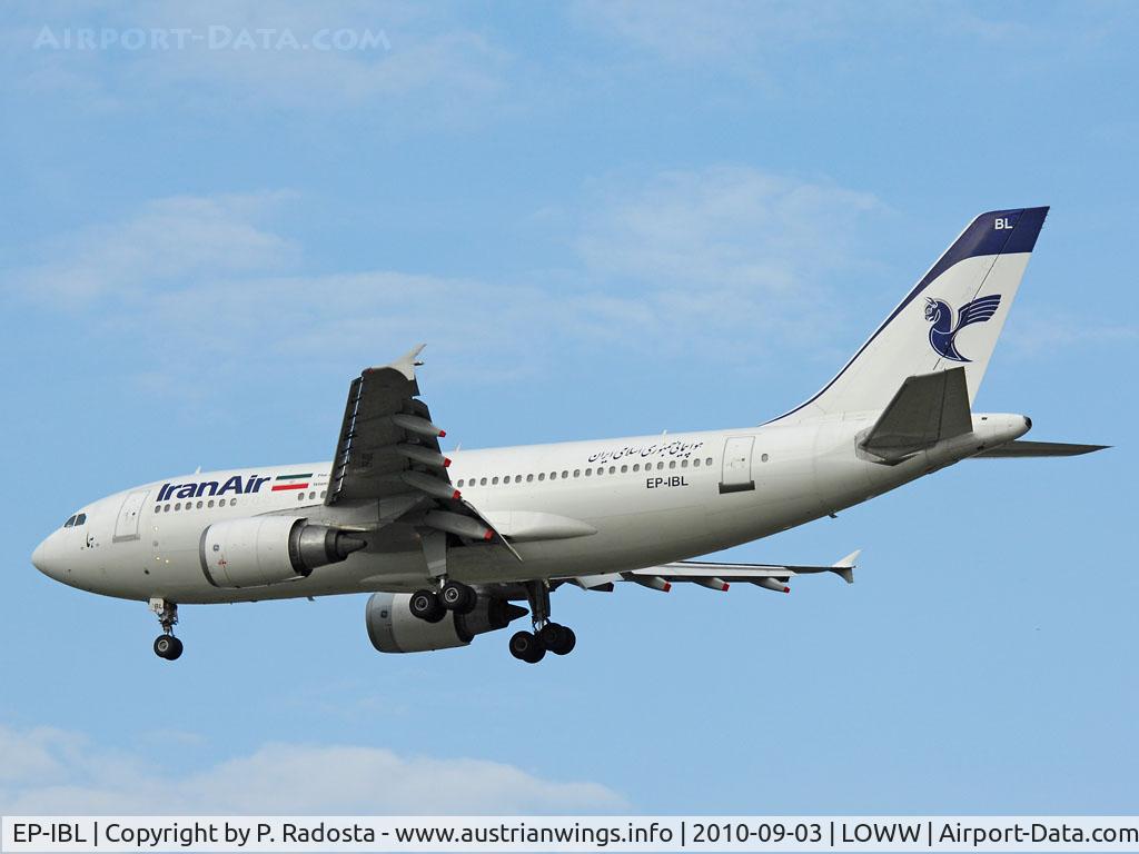EP-IBL, 1987 Airbus A310-304 C/N 436, On the way from FRA to THR. Fuel stop at VIE
