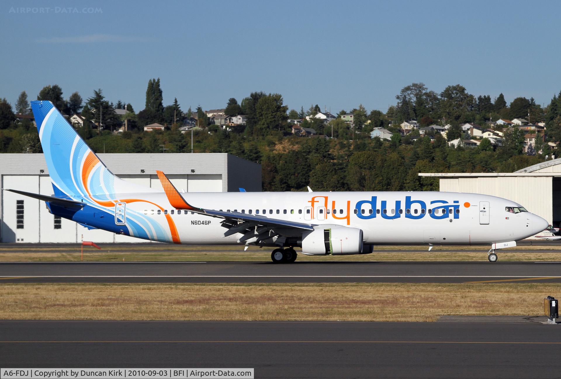 A6-FDJ, 2010 Boeing 737-8KN C/N 40237, B.737-8KN c/n 40237 wears N6404P on a test flight with a new design interior