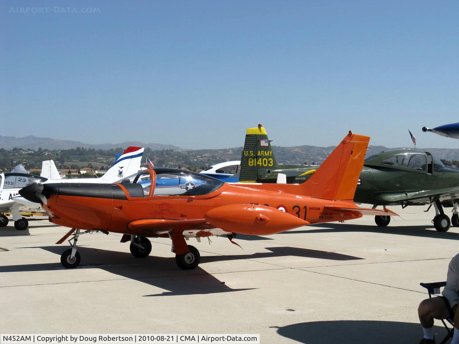 N452AM, SIAI-Marchetti F-260C C/N 40-004, SIAI Marchetti SF.260C, Lycoming IO-540-E4A5 260 Hp, flown from right seat