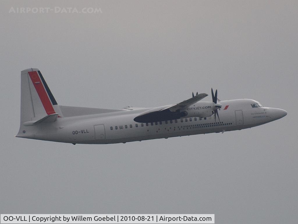 OO-VLL, 1989 Fokker 50 C/N 20144, Start on the runway Aalsmeer baan
