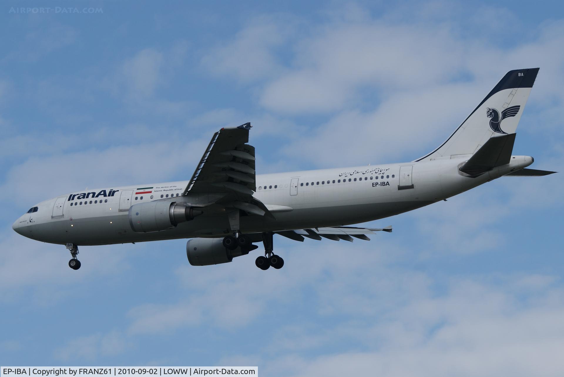 EP-IBA, 1993 Airbus A300B4-605R C/N 723, Iran Air