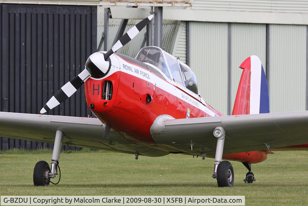 G-BZDU, 1952 De Havilland DHC-1 Chipmunk T.10 C/N C1/0714, De Havilland DHC-1 Chipmunk 22 at Fishburn Airfield, UK in August 2009.