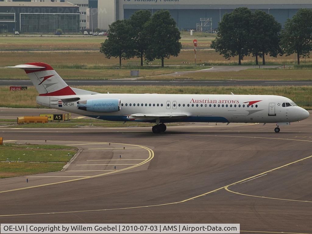 OE-LVI, 1993 Fokker 100 (F-28-0100) C/N 11468, Arrival on Airport Schiphol