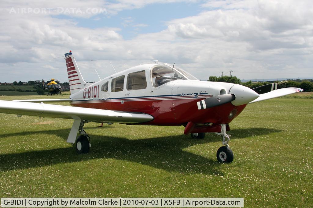 G-BIDI, 1978 Piper PA-28R-201 Cherokee Arrow III C/N 28R-7837135, Piper PA-28R-201 Cherokee Arrow lll at Fishburn Airfield in July 2010.