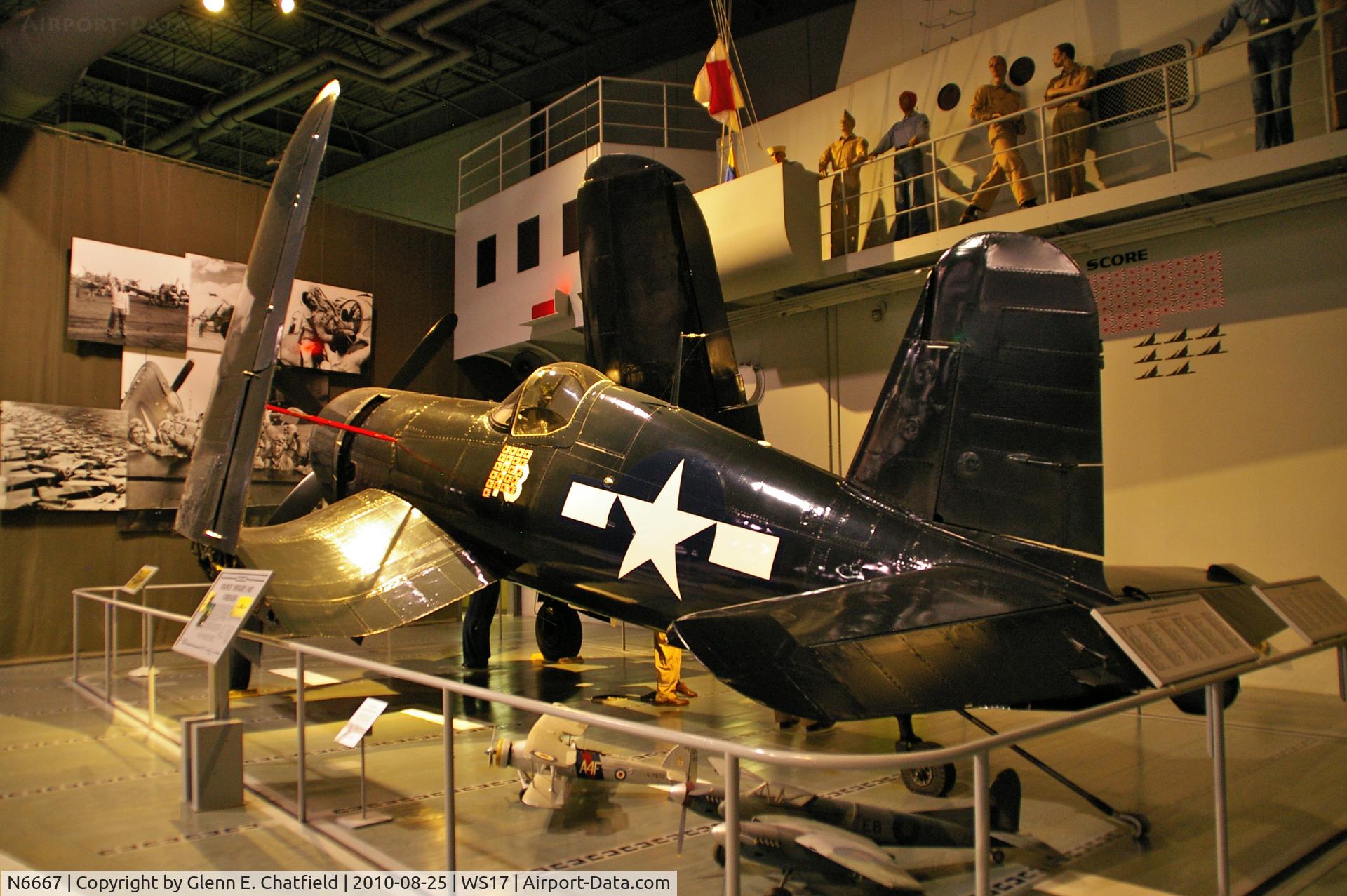 N6667, 1945 Vought F4U-4 Corsair C/N 9413, At the EAA Museum