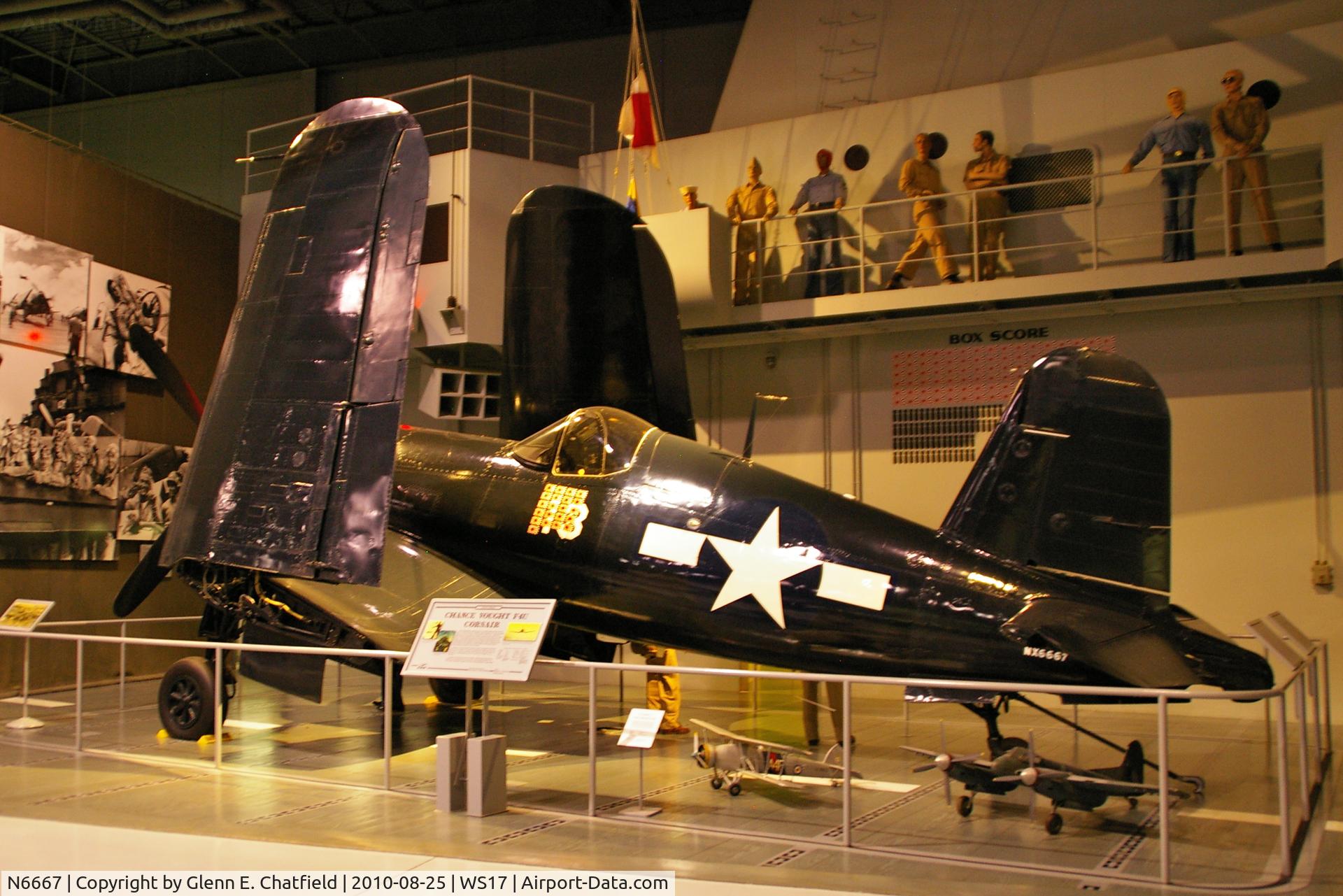 N6667, 1945 Vought F4U-4 Corsair C/N 9413, At the EAA Museum