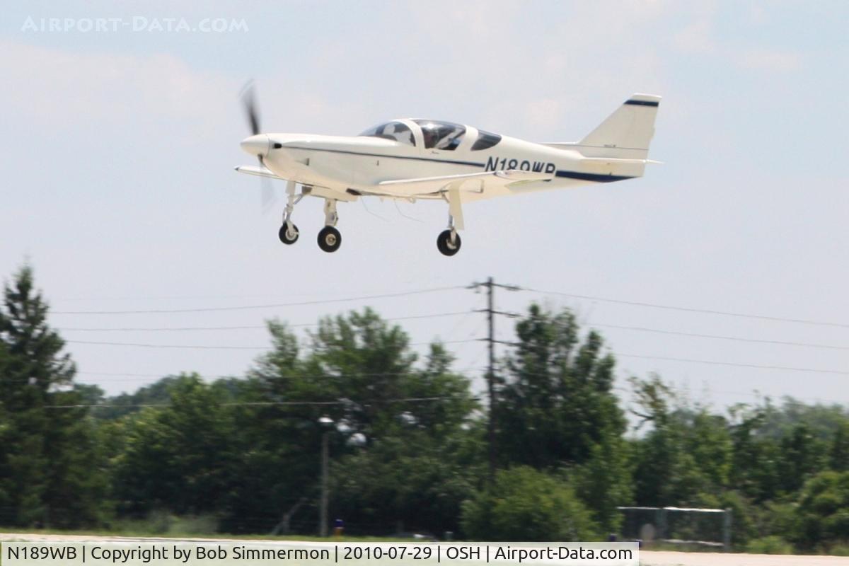 N189WB, 1984 Stoddard-Hamilton Glasair III C/N 3074, Arriving at Airventure 2010 - Oshkosh, Wisconsin