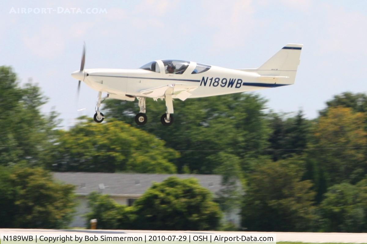 N189WB, 1984 Stoddard-Hamilton Glasair III C/N 3074, Arriving at Airventure 2010 - Oshkosh, Wisconsin