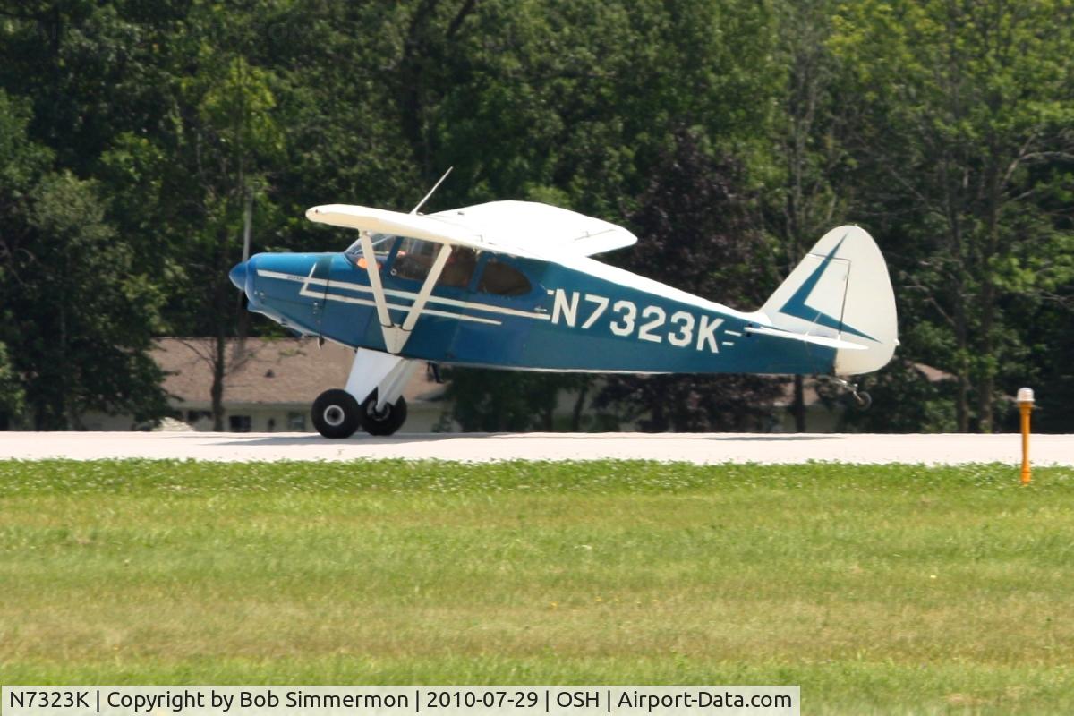 N7323K, 1950 Piper PA-20-135 Pacer C/N 20-268, Departing Airventure 2010 - Oshkosh, Wisconsin