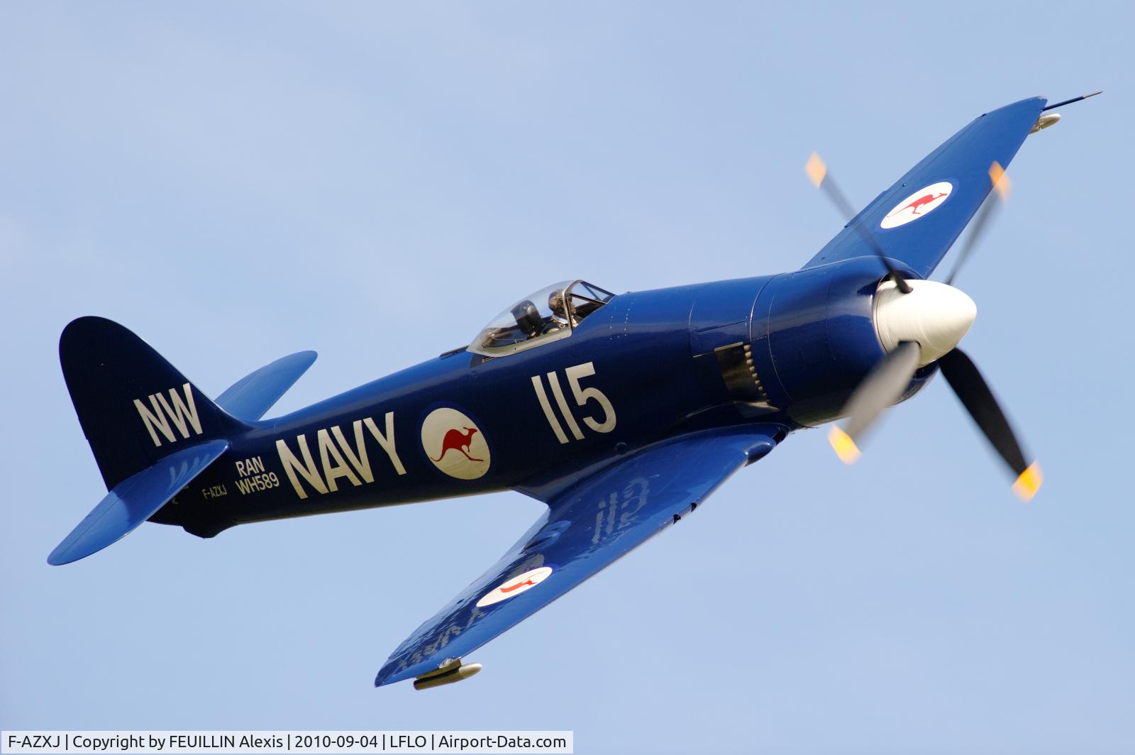 F-AZXJ, 1949 Hawker Sea Fury FB.11 C/N 37733, Recently arrived in france under 