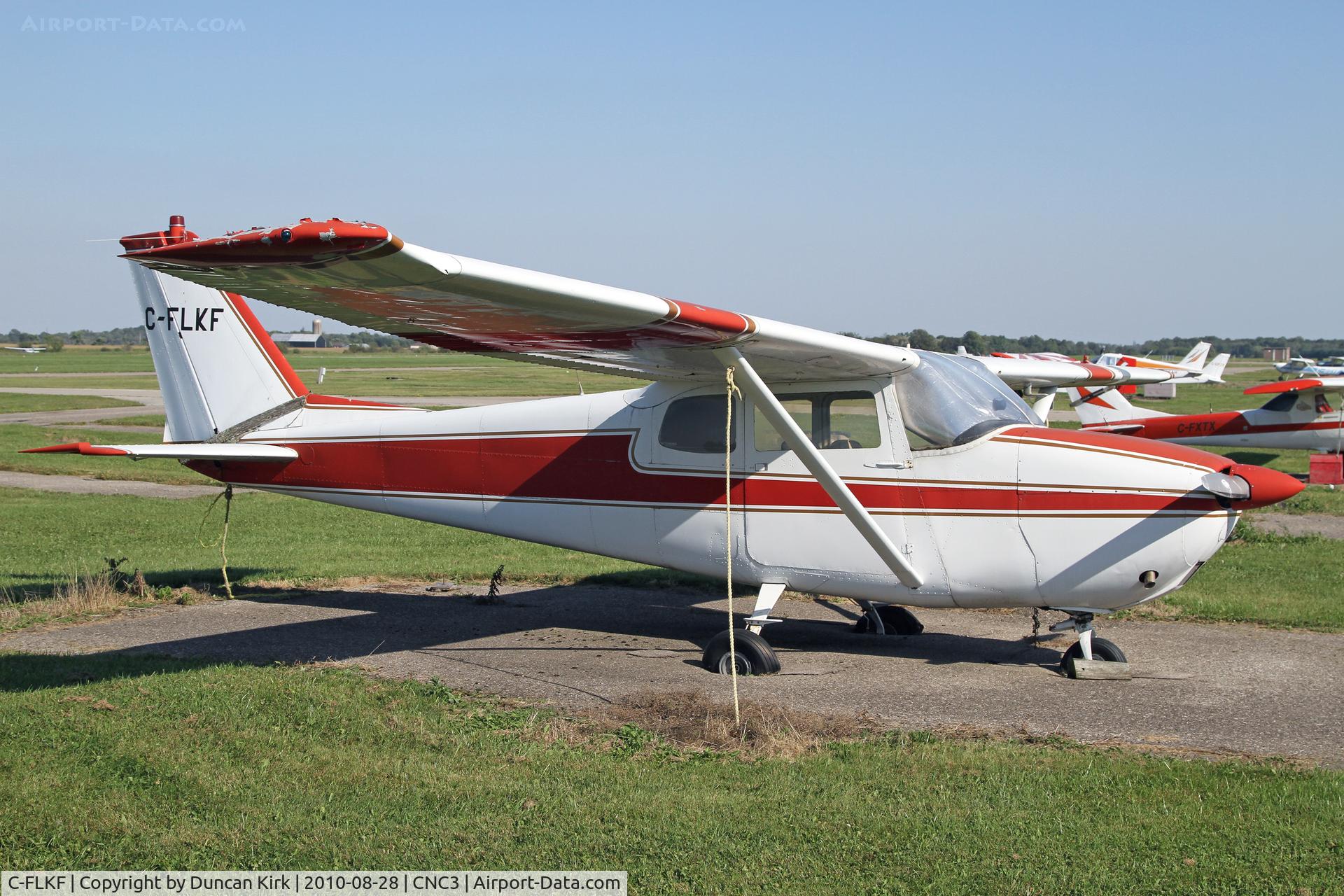 C-FLKF, 1959 Cessna 172C C/N 17249091, Looking decidedly stuck in the concrete!