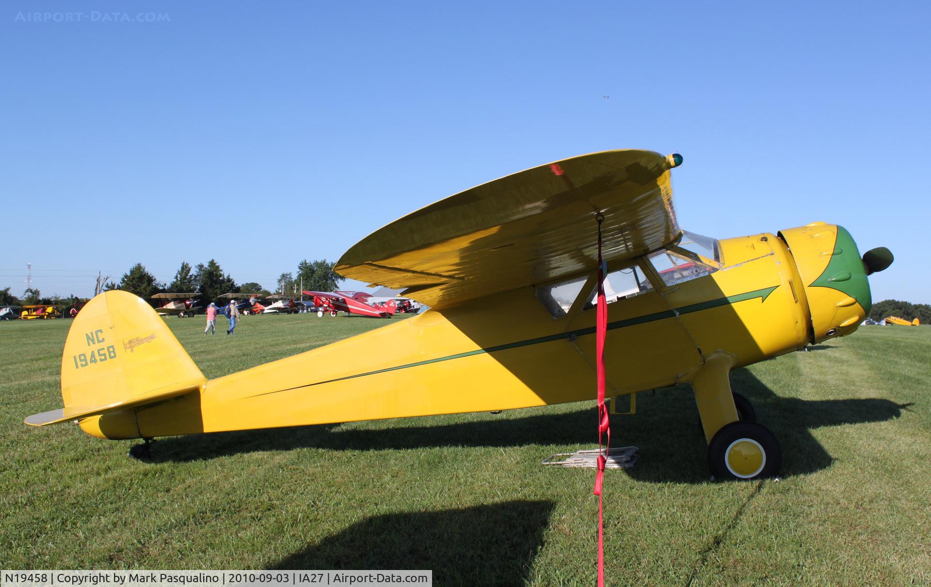N19458, 1938 Cessna C-38 Airmaster C/N 411, Cessna C-38