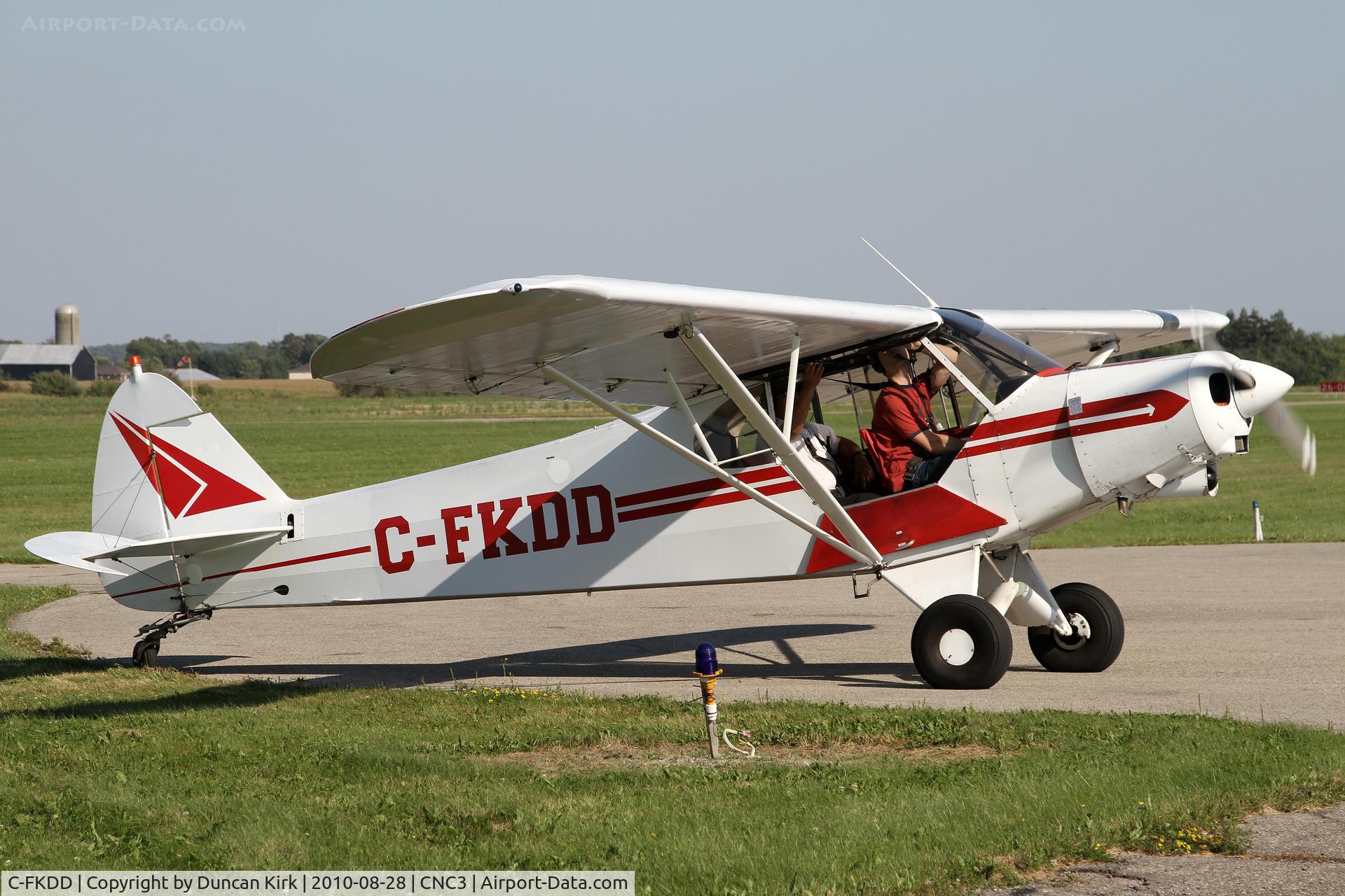 C-FKDD, 1975 Piper PA-18-150 Super Cub C/N 18-7509015, Engine running before take-off at Brampton