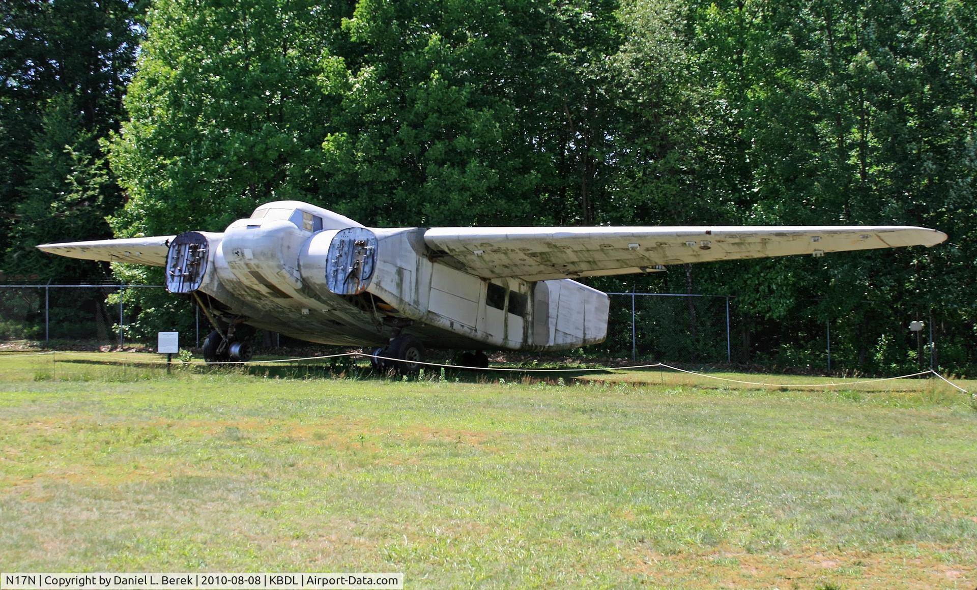 N17N, 1952 Cancargo Aircraft CBY3 C/N CAM-1, This is the only surviving Burnelli aircraft and the only one built by Canadian Car and Foundry (registered in Canada as CF-BEL). The aircraft, awaits restoration at the New England Air Museum in Windsor Locks, CT.