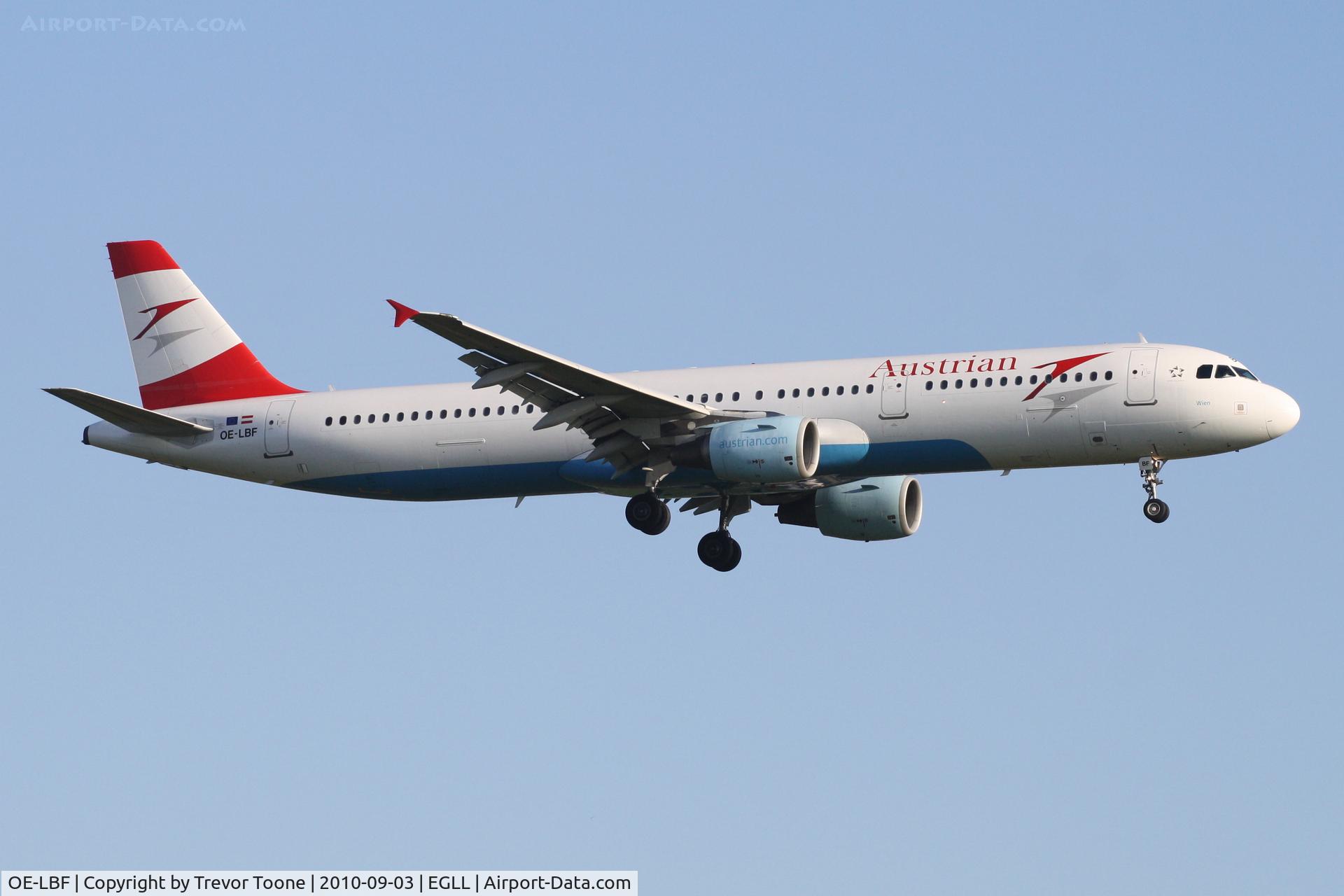 OE-LBF, 2001 Airbus A321-211 C/N 1458, Airbus A321-211, c/n: 1458