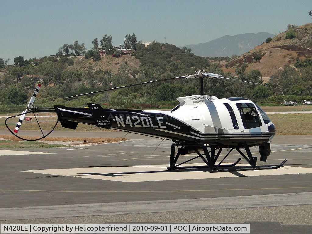 N420LE, 2006 Enstrom 480B C/N 5101, Parked at Brackett for lunch