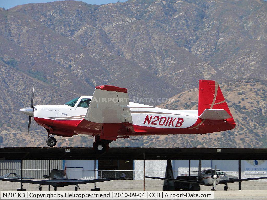 N201KB, 1978 Mooney M20J 201 C/N 24-0451, Taking off from Cable westbound