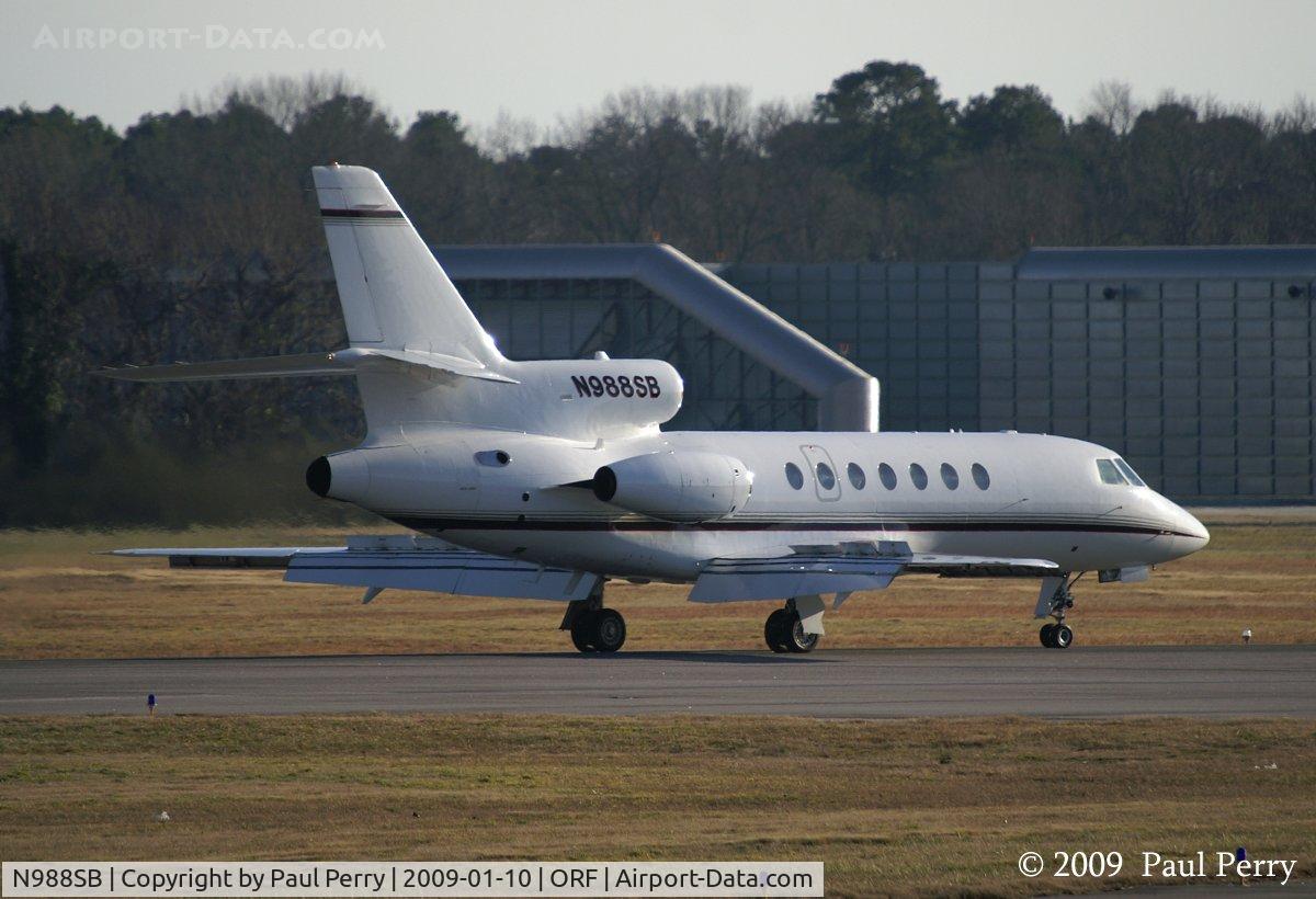 N988SB, 1988 Dassault Falcon 50 C/N 174, Another late afternoon arrival