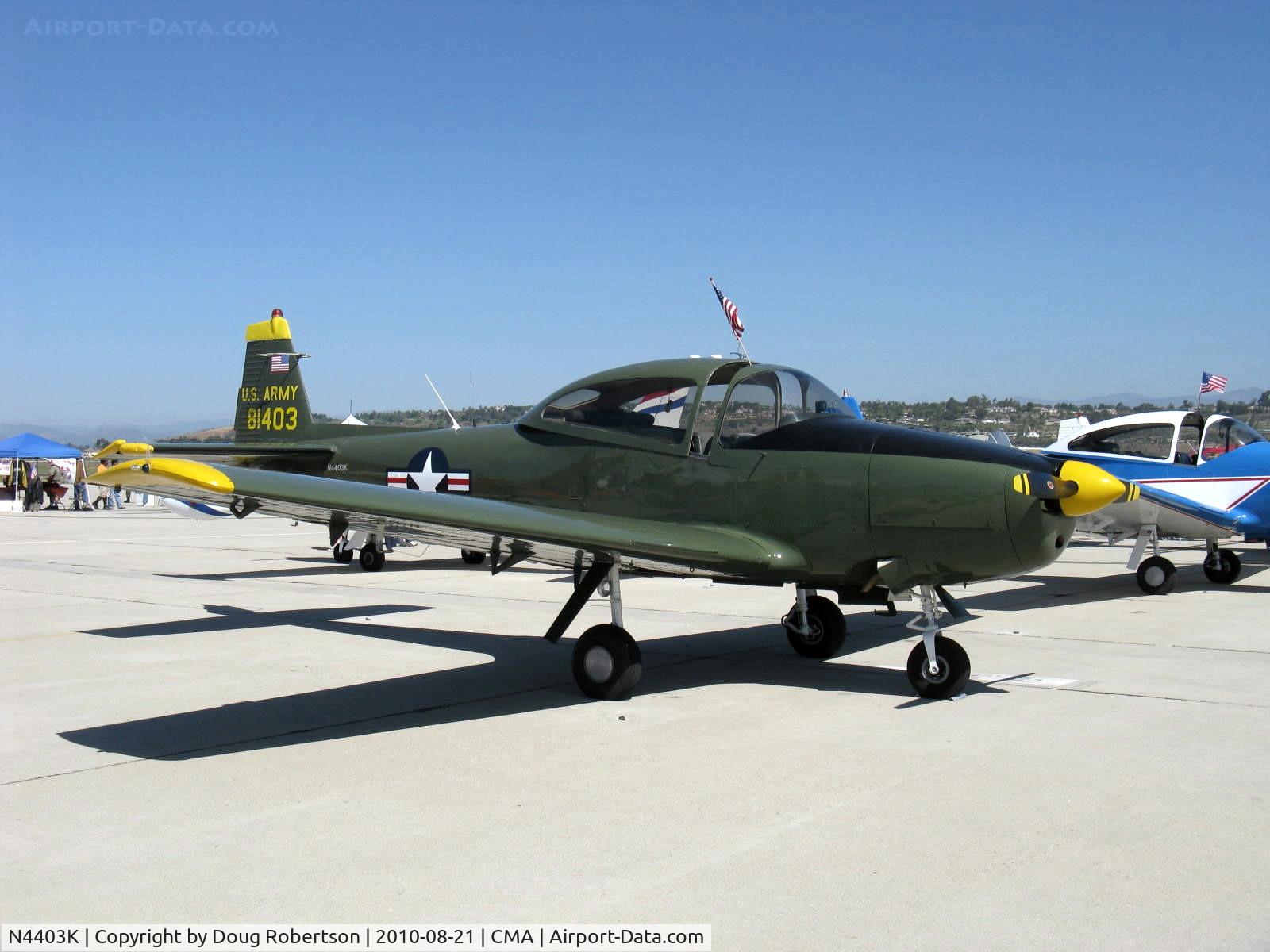 N4403K, 1948 Ryan Navion C/N NAV-4-1403, 1948 Ryan NAVION as L-17B, Continental E-185 (Owners states 225 Hp)