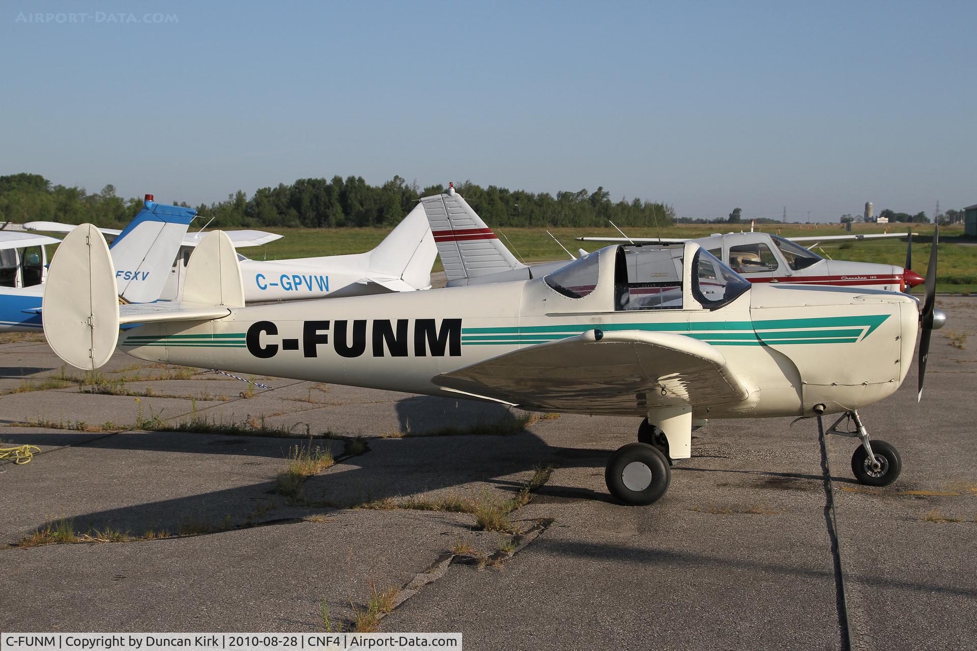 C-FUNM, 1946 Erco 415C Ercoupe C/N 2096, Ercoupe readying to fly at Lindsay, ON
