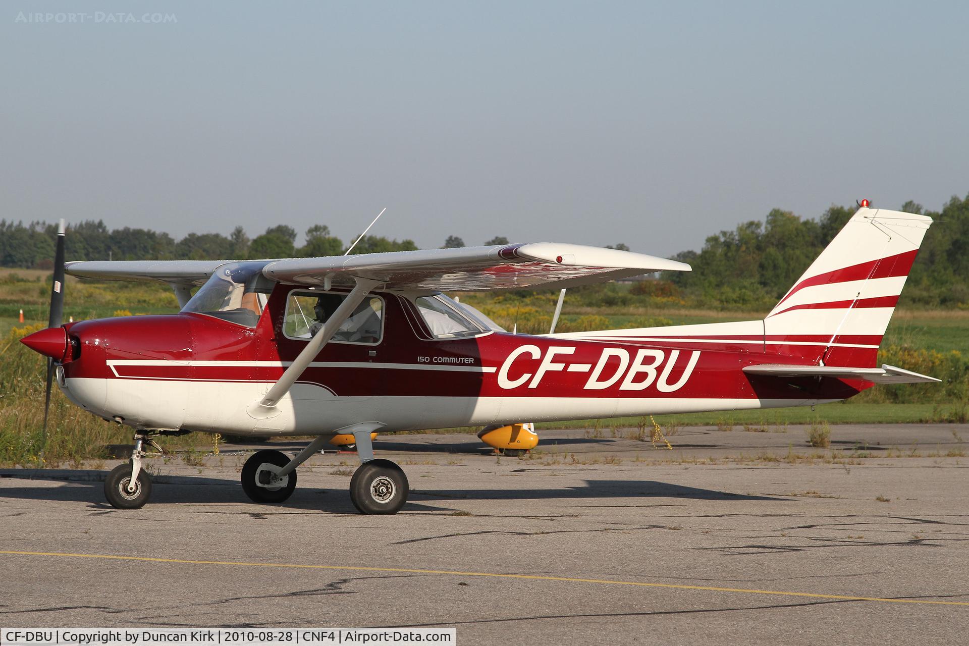 CF-DBU, 1972 Cessna 150L C/N 15074218, Taxiing out at Lindsay, ON