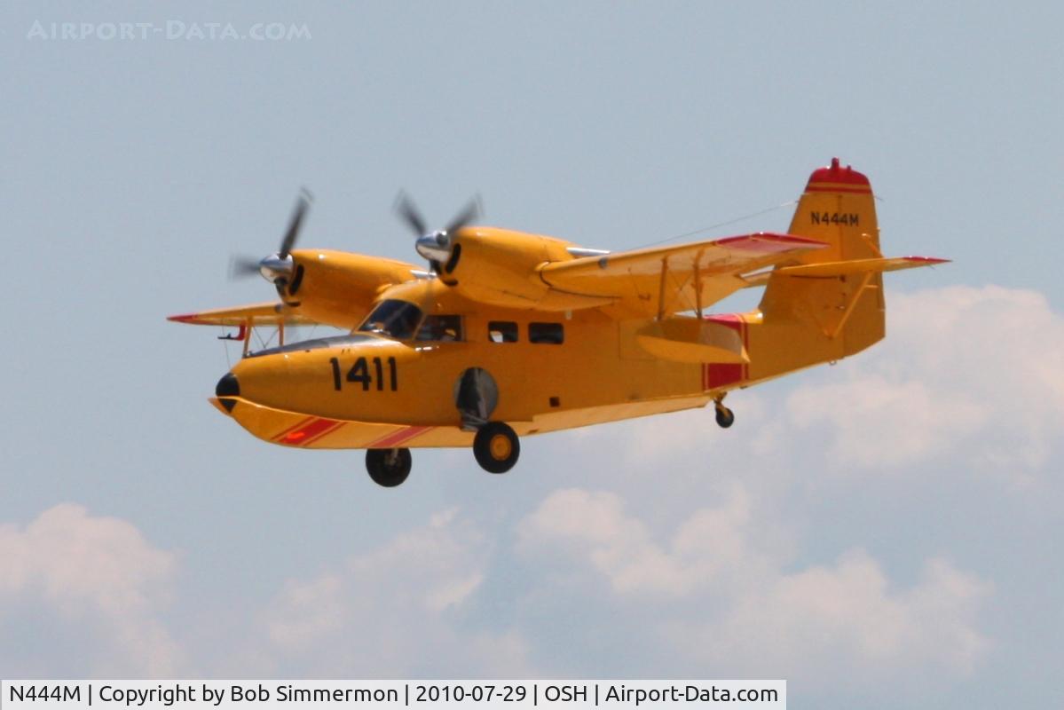 N444M, Grumman G-44A Widgeon C/N 1411, Arriving at Airventure 2010 - Oshkosh, Wisconsin