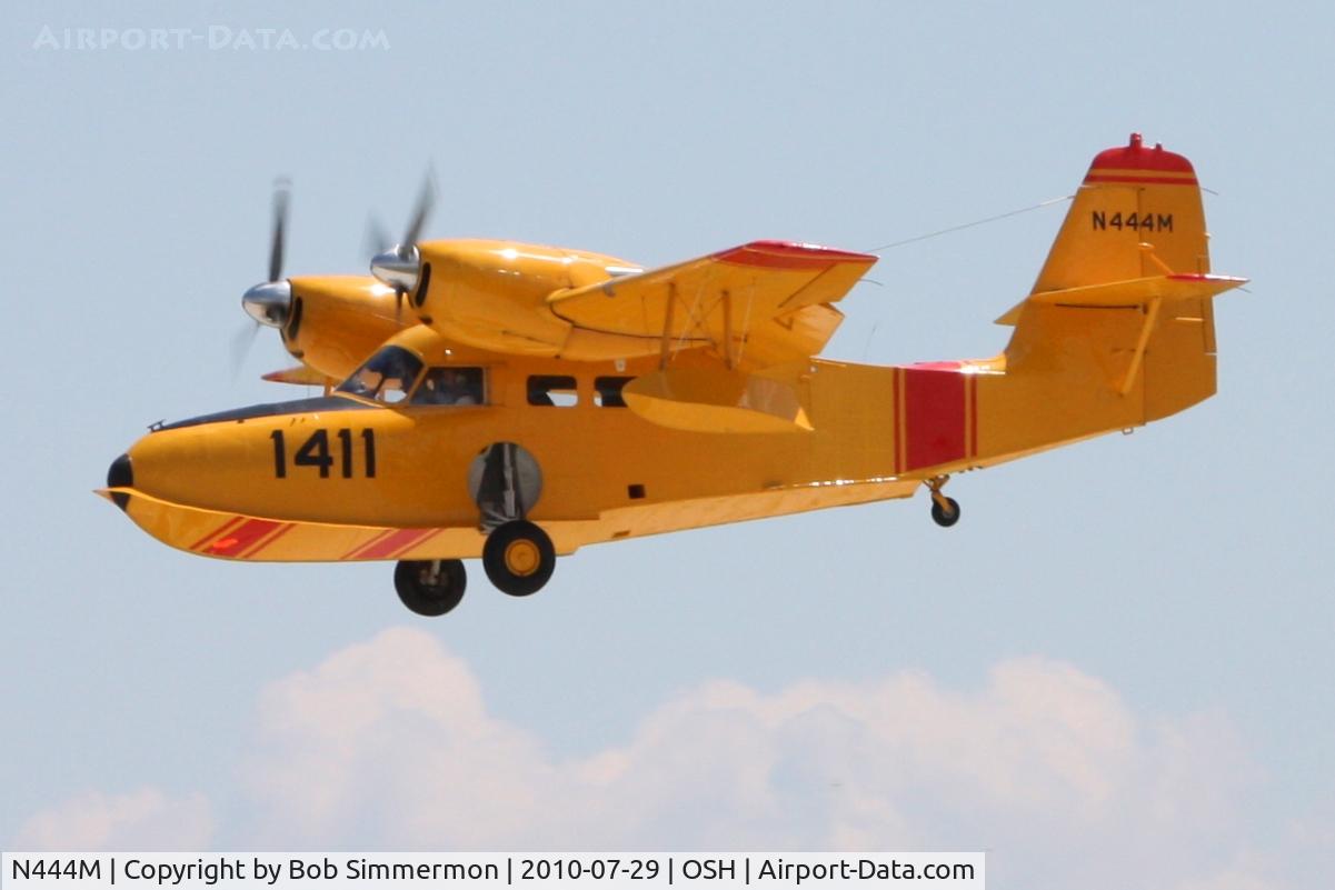 N444M, Grumman G-44A Widgeon C/N 1411, Arriving at Airventure 2010 - Oshkosh, Wisconsin
