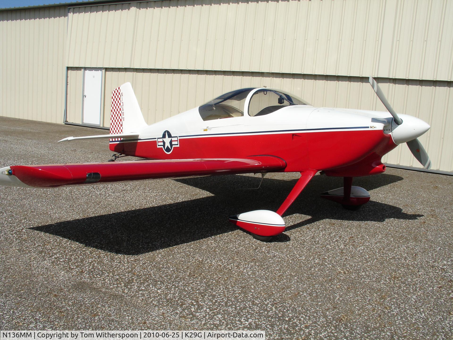 N136MM, 1993 Vans RV-6 C/N 21718, June 2010. Portage County Ohio. After some minor paint work by Custom Aviation. www.customaviation.com