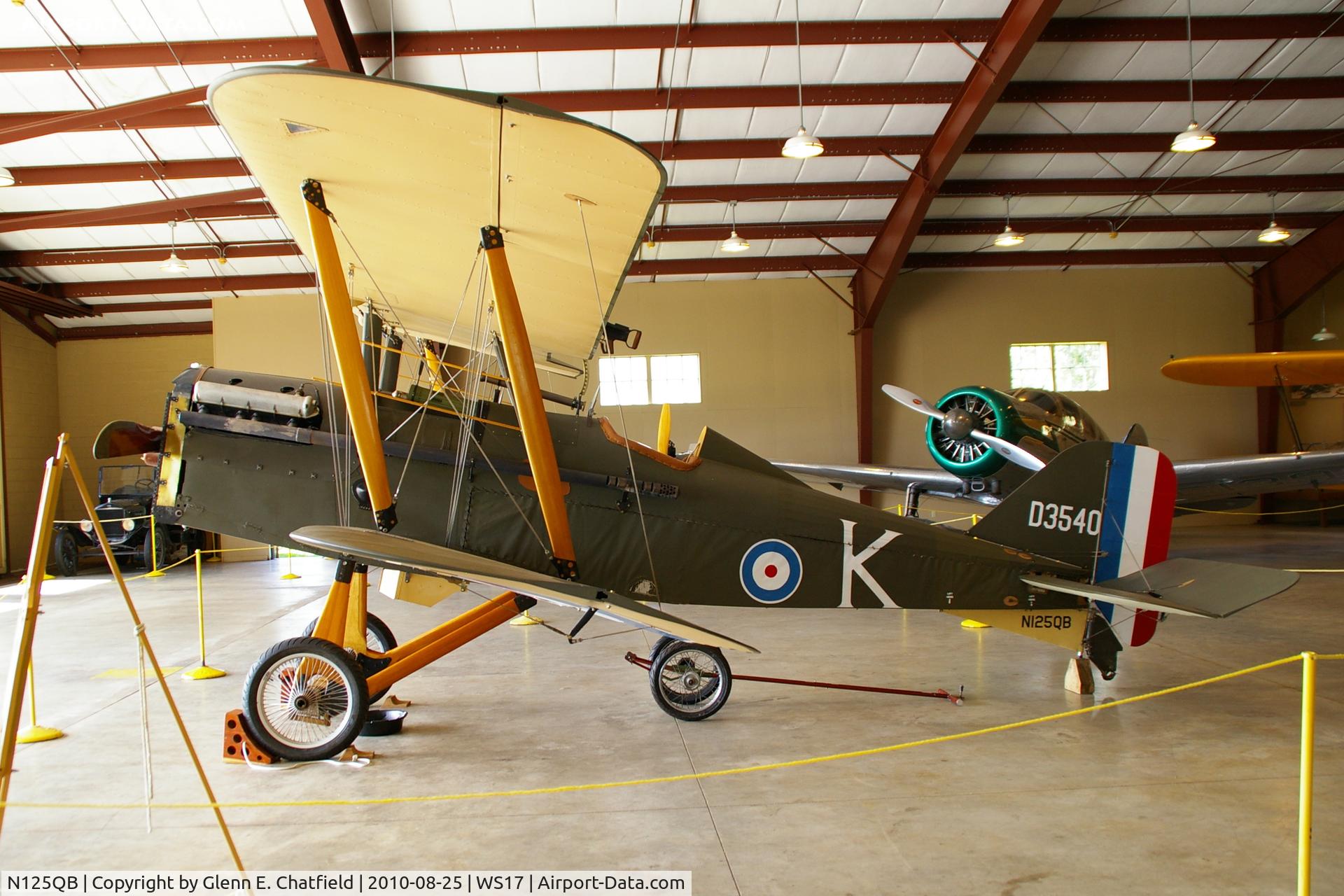 N125QB, Royal Aircraft Factory SE-5A Replica C/N D3540, At the EAA Museum
