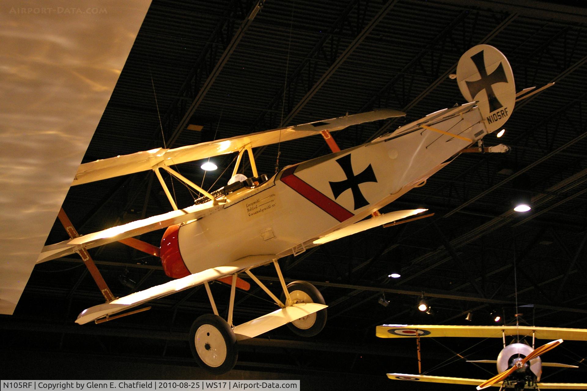 N105RF, 1964 Fokker Dr.1 Triplane Replica C/N 105, At the EAA Museum