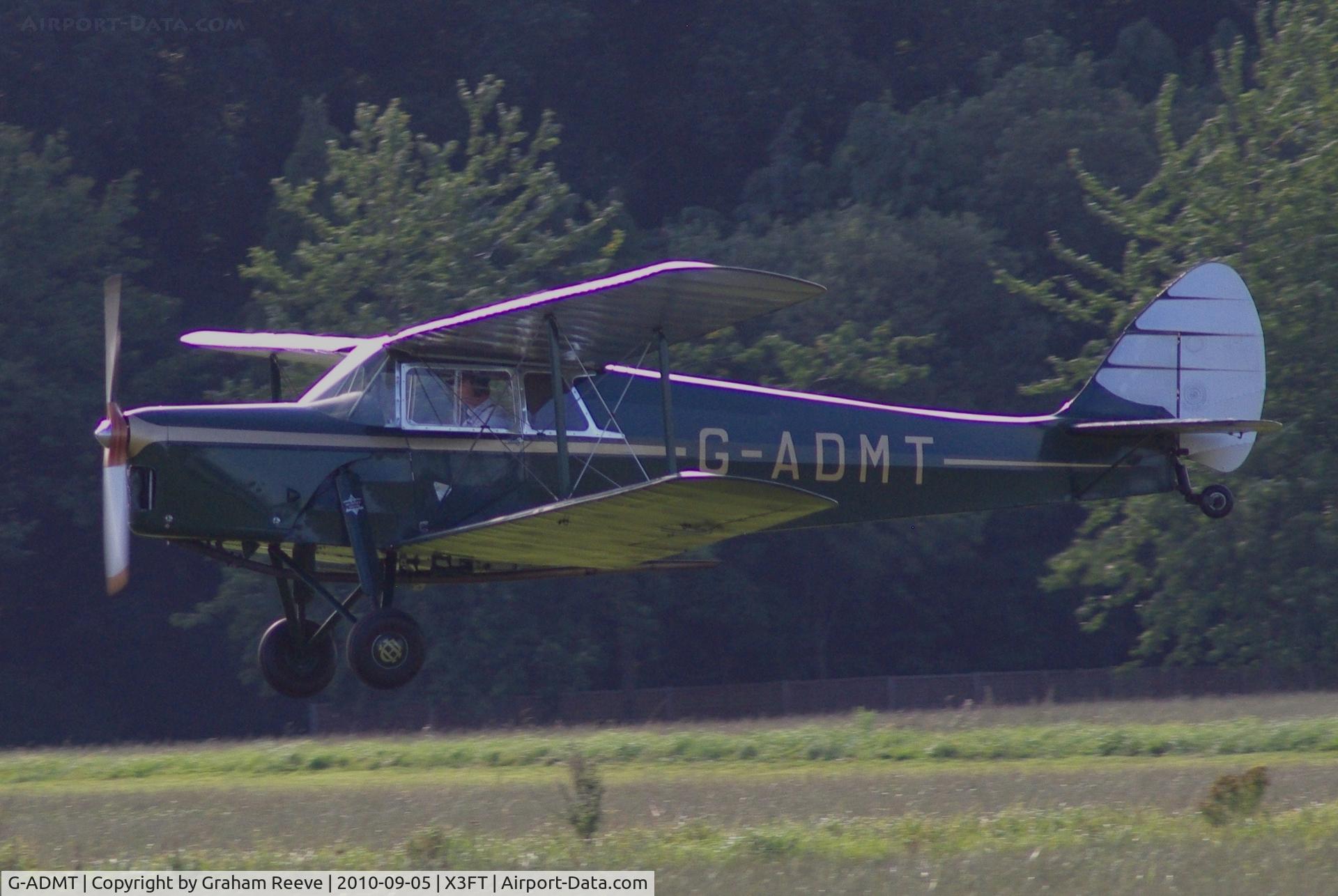 G-ADMT, 1936 De Havilland DH.87B Hornet Moth C/N 8093, Departing from Felthorpe.