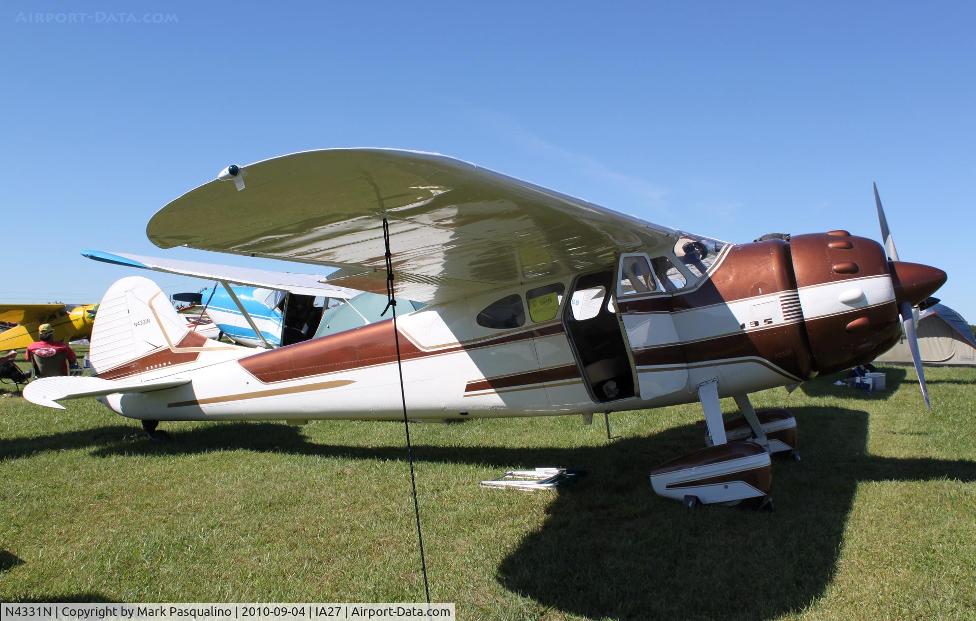 N4331N, 1947 Cessna 195 C/N 7078, Cessna 195