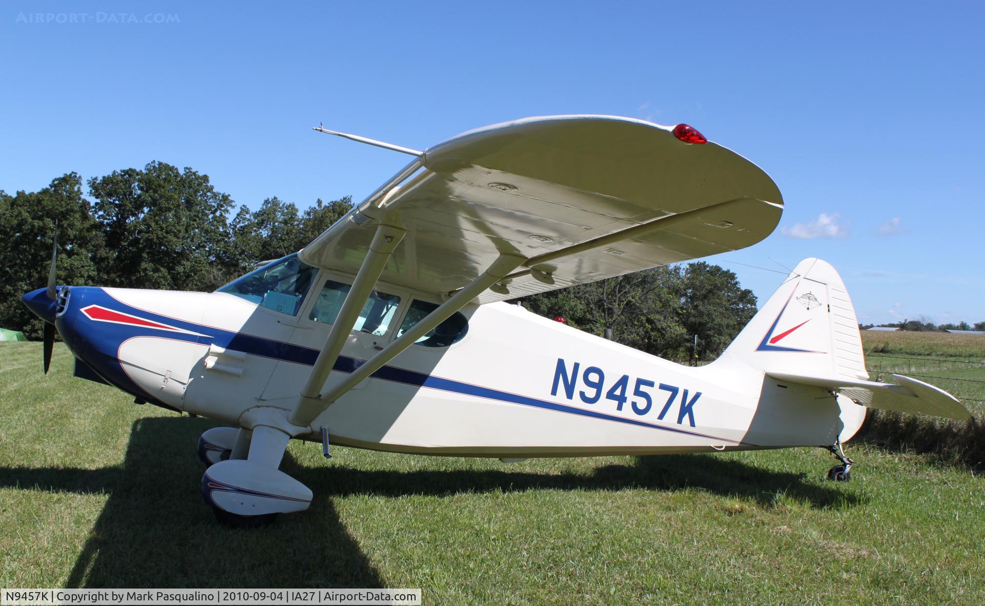N9457K, 1947 Stinson 108-2 Voyager C/N 108-2457, Stinson 108-2