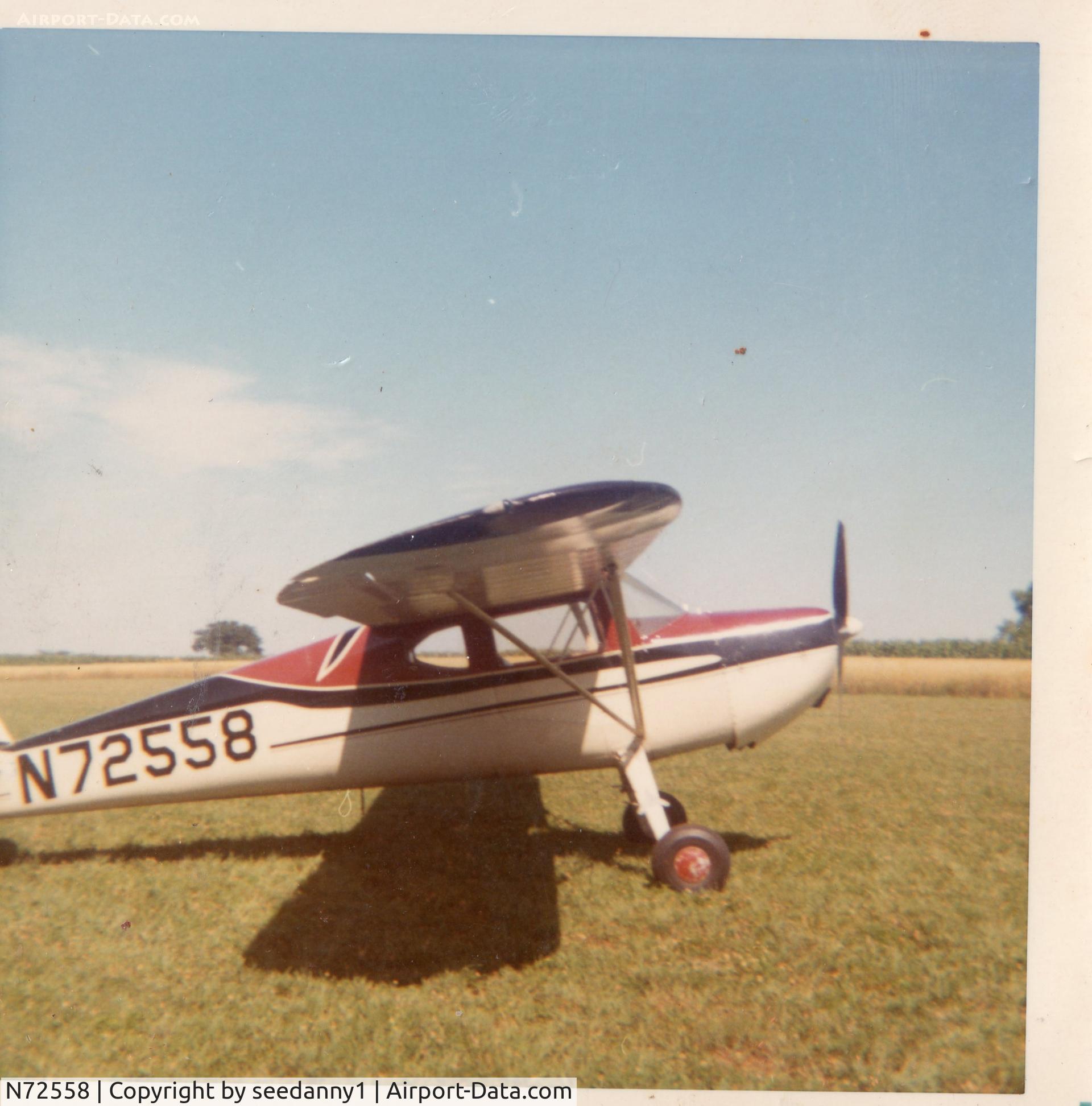N72558, 1946 Cessna 140 C/N 9728, This picture was taken around 1975-76