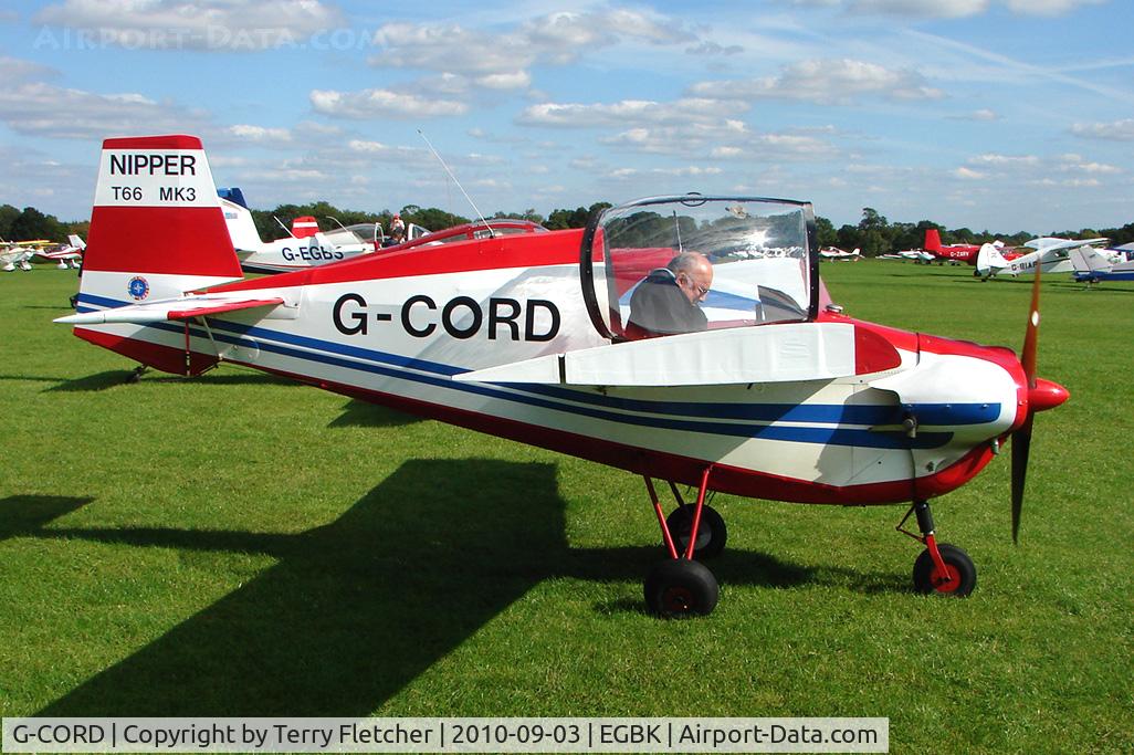 G-CORD, 1967 Slingsby T-66 Nipper 3 C/N S105, 1967 Slingsby Sailplanes Ltd NIPPER T.66 RA45 SERIES 3, c/n: S105 at 2010 LAA National Rally at Sywell