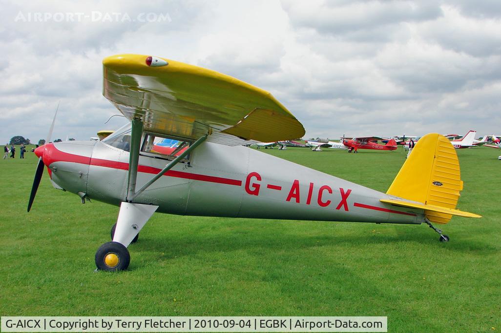 G-AICX, 1946 Luscombe 8A Silvaire C/N 2568, Smart 1946 Luscombe Airplane Corporation LUSCOMBE 8A, c/n: 2568 at 2010 LAA National Rally