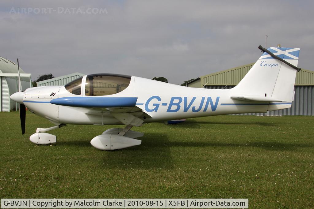 G-BVJN, 1995 Europa Tri-Gear C/N PFA 247-12666, Europa at Fishburn Airfield in August 2010.