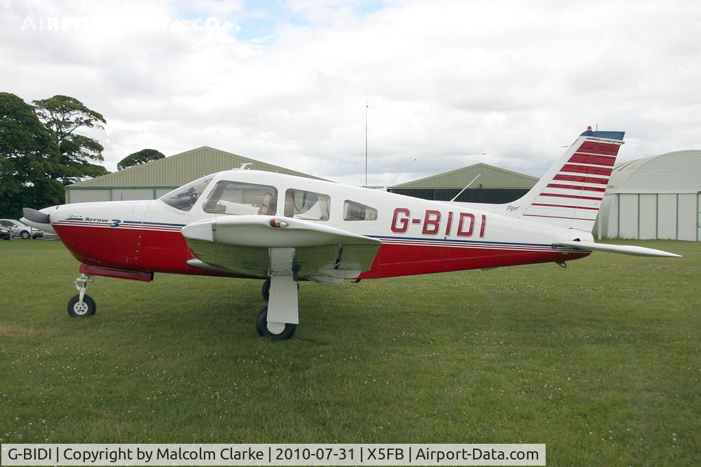 G-BIDI, 1978 Piper PA-28R-201 Cherokee Arrow III C/N 28R-7837135, Piper PA-28R-201 Cherokee Arrow lll at Fishburn Airfield in