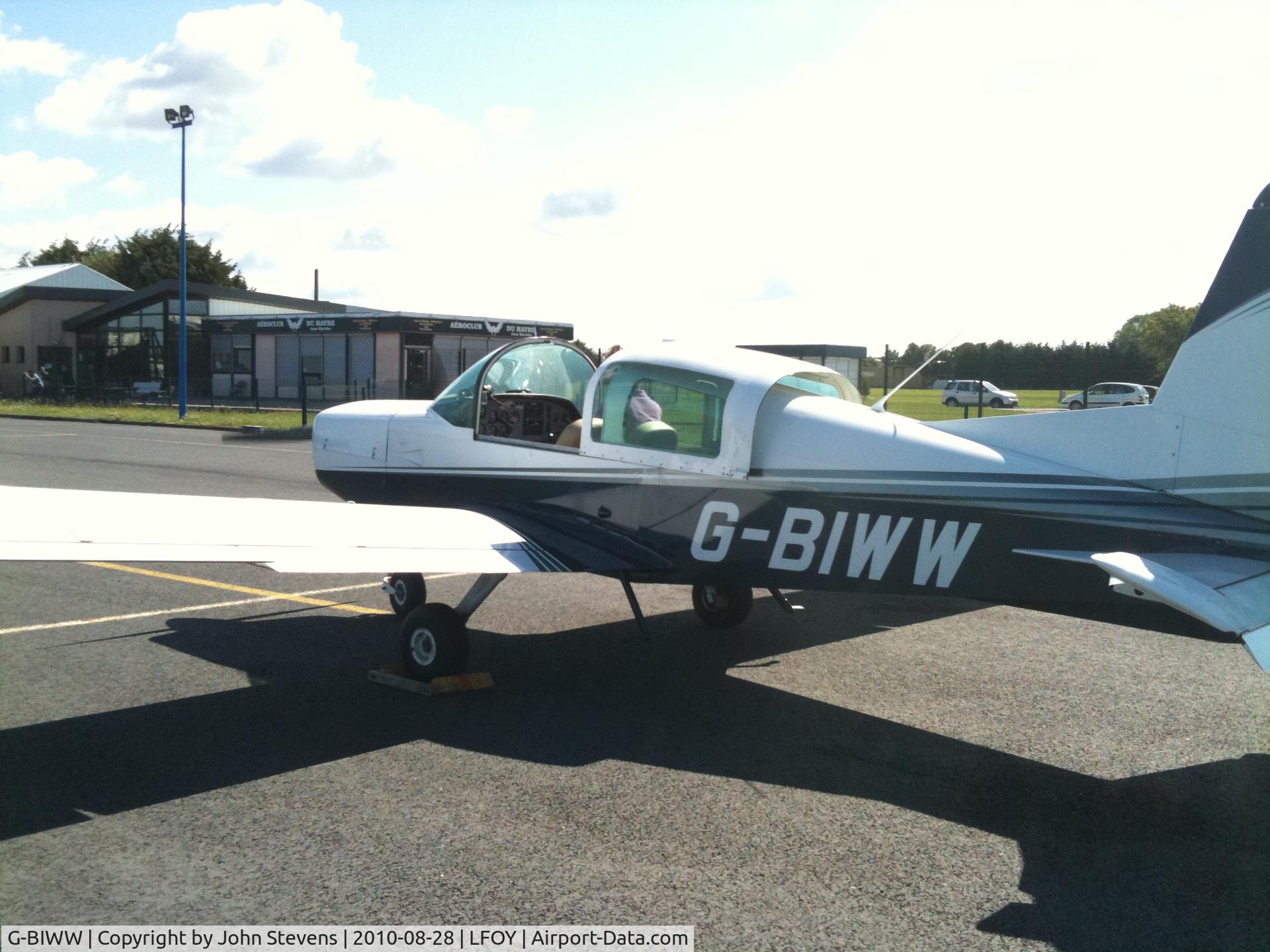 G-BIWW, 1972 American Aviation AA-5 Traveler C/N AA5-0263, G-BIWW at Le Havre Airport