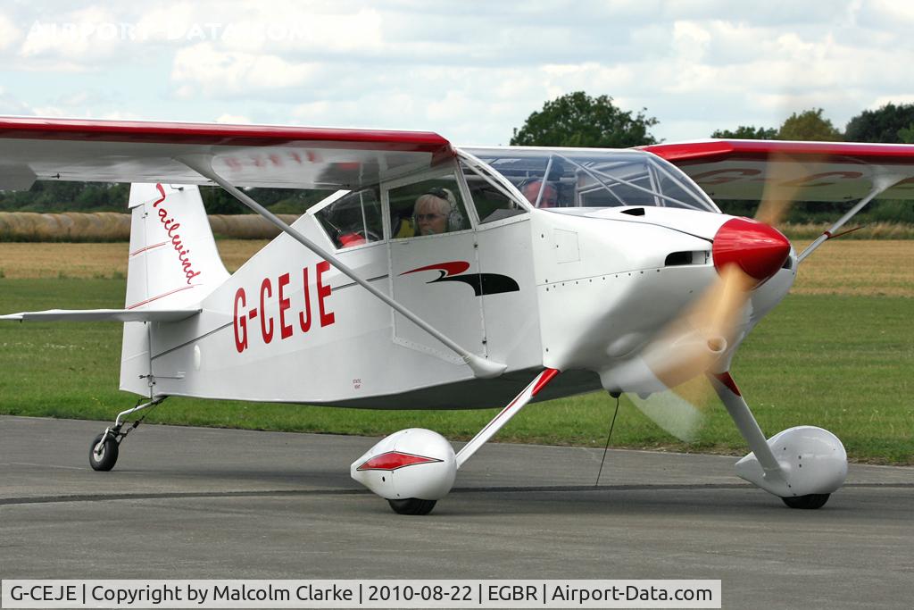 G-CEJE, 2007 Wittman W-10 Tailwind C/N PFA 031-14003, Wittman W10 Tailwind at Breighton Airfield's Summer Madness All Comers Fly-In in August 2010.
