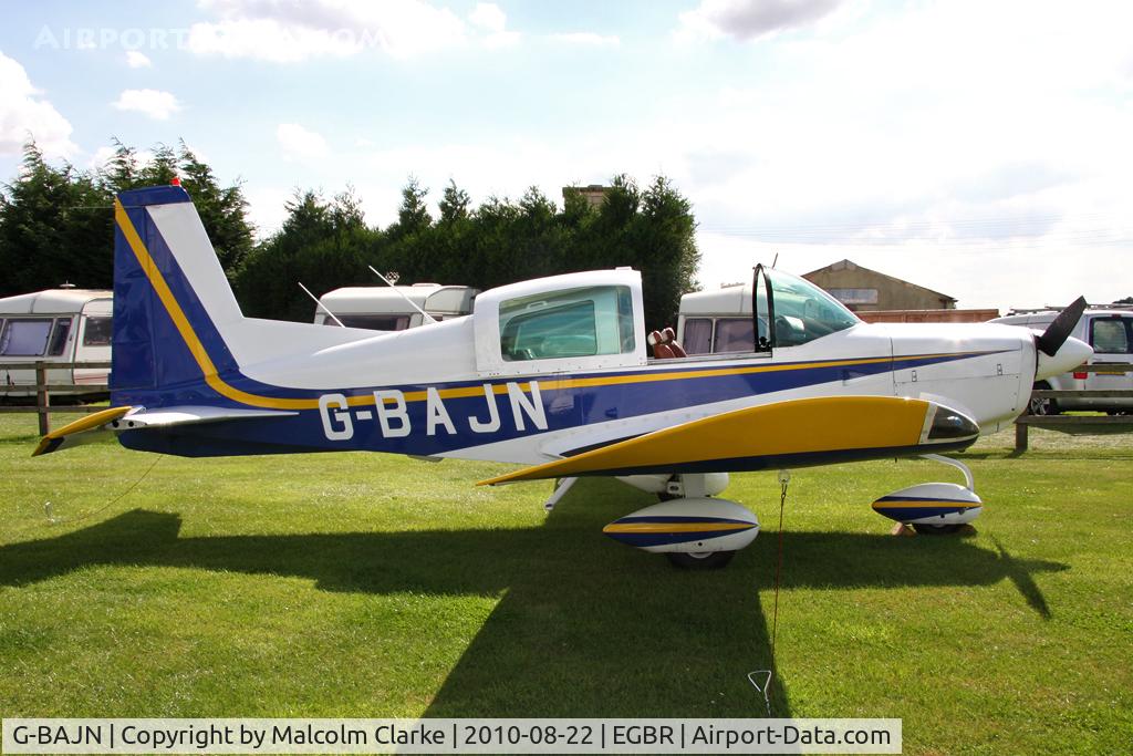 G-BAJN, 1972 American Aviation AA-5 Traveler C/N AA5-0259, Grumman American AA-5 Traveller at Breighton Airfield's Summer Madness All Comers Fly-In in August 2010.