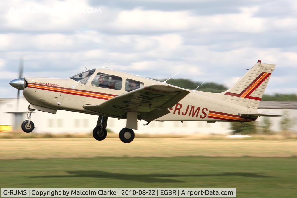 G-RJMS, 1978 Piper PA-28R-201 Cherokee Arrow III C/N 28R-7837059, Piper PA-28R-201 Cherokee Arrow lll at Breighton Airfield's Summer Madness All Comers Fly-In in August 2010. Previously N6223H.