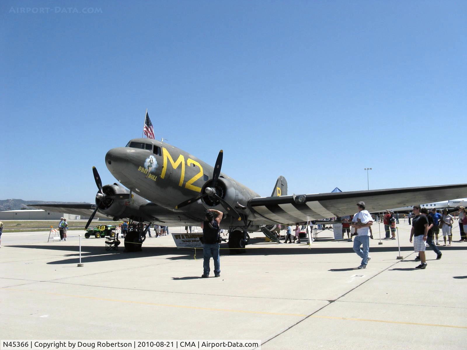 N45366, 1943 Douglas C-53D-DO Skytrooper (DC-3A) C/N 11757, 1943 Douglas C-53D SKYTROOPER 'D-DAY DOLL', two Curtiss-Wright R-1820-56 Cyclones 1,200 Hp each.