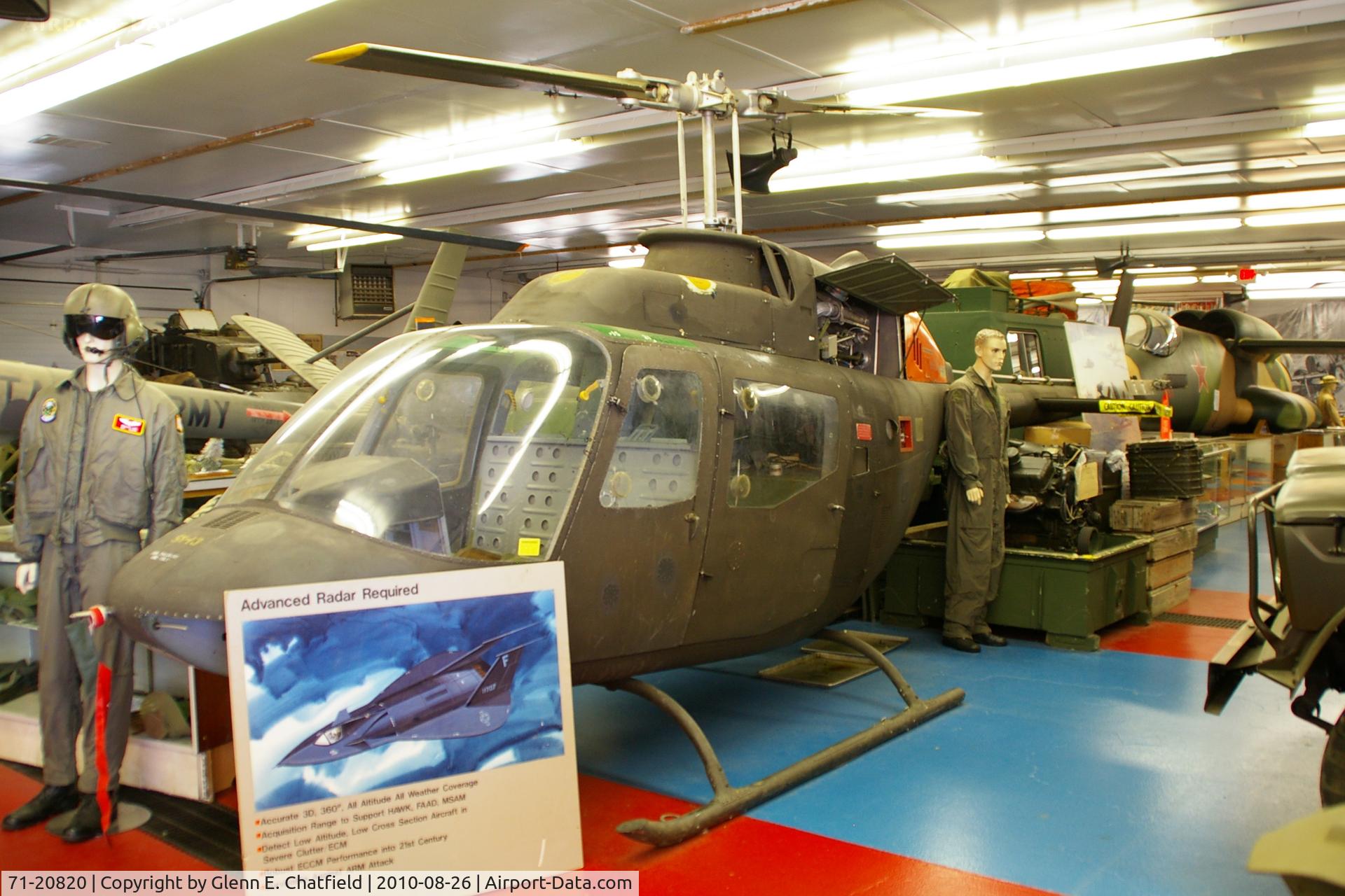 71-20820, 1971 Bell OH-58A Kiowa C/N 41681, At the Russell Military Museum